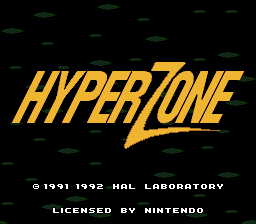 HyperZone (Europe) Title Screen